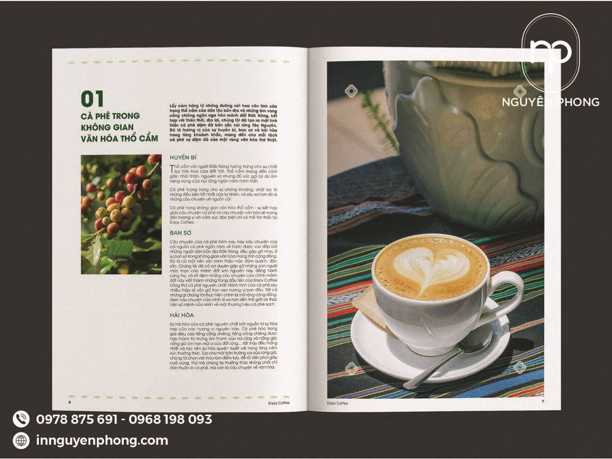 Mẫu in catalogue cà phê